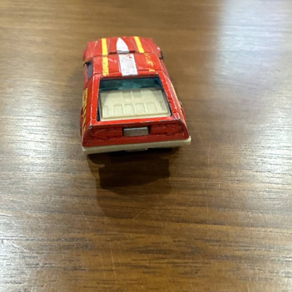 Vintage 1979 Mattel Hot Wheels Red Delorean Turismo STP #10 Goodyear Hong Kong - Picture 3 of 7